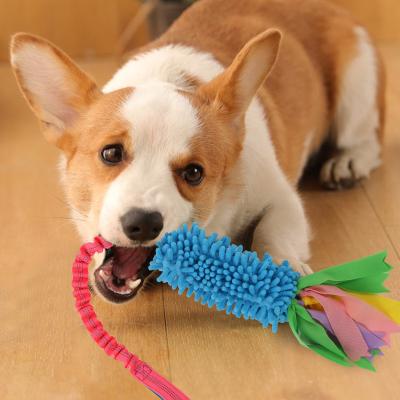 China Violent New Viable Plush Dog Broom Pet Toy Supplies Molar Bite Resistant Dog Toy for sale