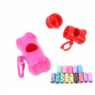 China Sustainable Pet Poop Bag Bone Design Cute And Colorful Dog Taking Poop Bag Storage Box for sale