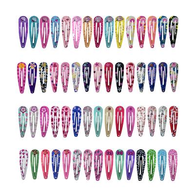 China Sweet New Children's Hair Accessories BB Clip Printing Cartoon Metal Girl Cute Pastel Hair Clip for sale