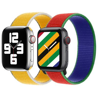 China Fabric Suitable For Apple Watch Strap Limited Edition Flag Series iwatch6/5/4 6 Special Woven Nylon Band for sale