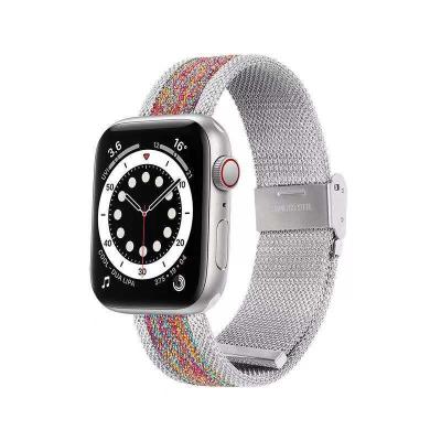 China Ultra Thin Stainless Steel Strap 38mm 42mm Milan Woven Strap New Apple Watch Strap Metal Stainless Steel Strap for sale