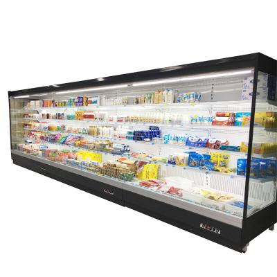 China Commercial Supermarket Single-temperature Display Refrigerator Multideck Cooler Air Curtain Freezer for sale