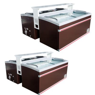 China Single-temperature Island Freezer For Supermarket Supermarket Chest Freezer Combined Island Chest Freezer for sale