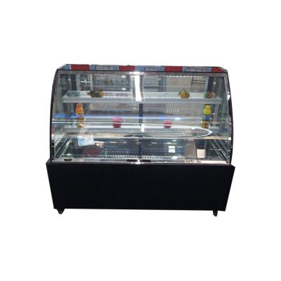 China 3 Layers Arc Cake Display Cake Showcase Glass Cabinet Single-temperature Air Cooling With Defroster for sale