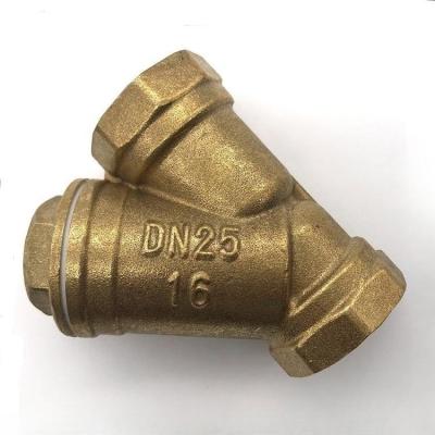 China Industrial 3/4 1 11/4 11/2 Brass Strainer Filter 2 Strainer Y Type HVAC Parts Copper Wire Strainer Filter for sale