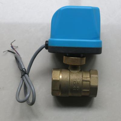 China Brass Valves DN15 - DN32 Control Valve System Industrial Electric Actuator HVAC Air Conditioner For Water for sale