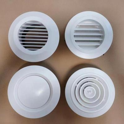 China Modern Wall Mount ABS Plastics Disc Duct Cover Duct Diffuser Ventilation For HVAC System Kitchen Duct Home Air Outlet for sale