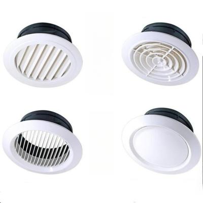 China Modern ABS HVAC AC Outlet Ventilation Round Fresh Air Use Round Duct Cover Custom Size Wall Mount Shape for sale