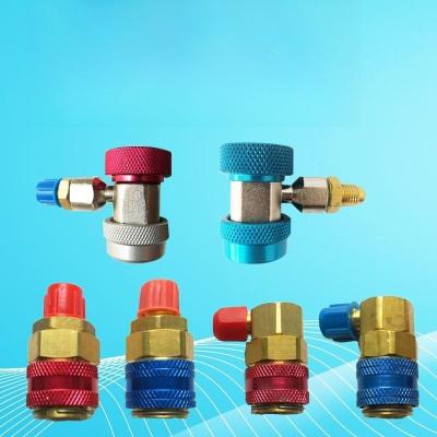 China Industrial Quick Release Valve R410 R22 Liquid Air Conditioning Safety Connector Fluorine Air Conditioning Car Refrigerant Gasket for sale