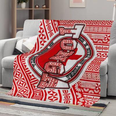 China 2020 Factory Outlet Anti-static Samoa Polynesian Samoan Tribe Custom Printing Blanket Casual Soft Blankets Low MOQ And Warm Fleece Blanket for sale