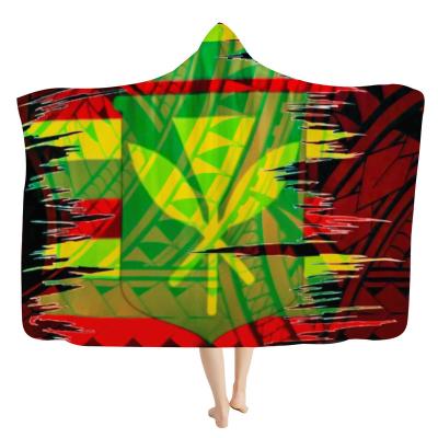 China Polynesian Tribal Coral Pattern HD Printing Sublimation Blanket Hawaii Fleece Blanket Anti-Static Blanket Custom Kids Soft Coat for sale