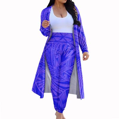 China MoQ Polynesia Samoa Style Fashion Trend Autumn/Winter Girls Pants Two Piece Set Two Piece Plus Size Windbreao Jak Twcket for sale