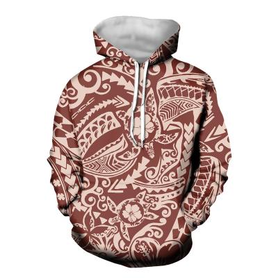 China Custom Samoan Style Anti-wrinkle Women Casual Pullover Hoodies Hawaiian Printing Long Sleeve Tops Women's Hoodies Sweatshirts for sale