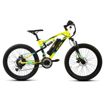 China Aluminum alloy factory supplier Hiland 24 inch 350w lockable double full suspension ebike electric bike for sale