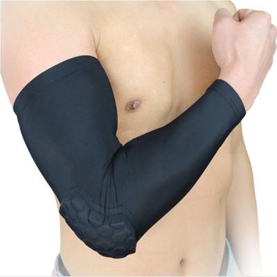 China 2022 New Adult Basketball Honeycomb Elastic Elbow Support Brace Arm Brace Arm Sleeve for sale