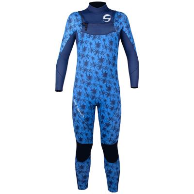 China Boys 5/4mm Neoprene Antibacterial Chest Zipper Seaskin Fullsuit Diving Swimming Snorkeling Wetsuit for sale