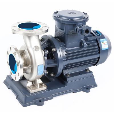 China Other ISWHB 380v/220v 4~25hp Explosion Proof Electric Horizontal Stainless Steel Centrifugal Hot Water Pump for sale