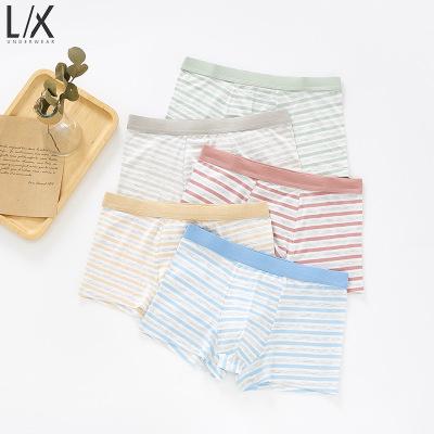 China Wholesale QUICK DRY Boys and Teens Kids Underwear Boxer Briefs Organic Cotton Striped Boxer for sale