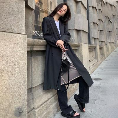 China anorak 2021 thin loose crossover coat women's suit Amazon Autumn Autumn Ins New Fashionable Anti-wrinkle long for sale