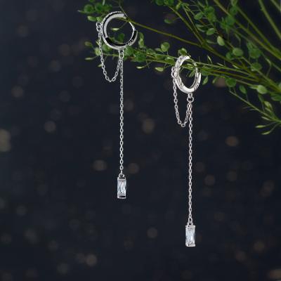 China G1813 Hot Selling Nickel Free Sterling Silver Jewelry 925 Sterling Silver Female Ear Buckle Hanging Long Tassel Earrings for sale