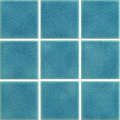 China Wholesale CLASSIC Porcelain Ice Crystal JadeIce Crack Mosaic Tile Ceramic Pool Tiles Aqua Blue Glazed 300x300MM for sale