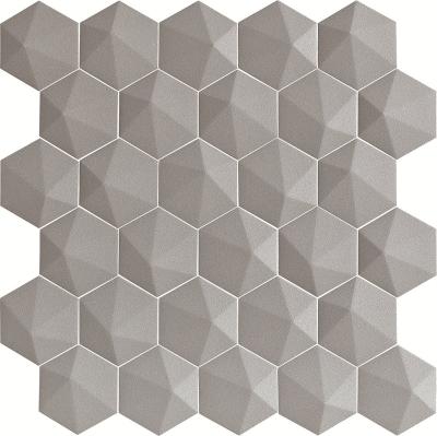 China Hexagonal Living Room Panel Kitchen Backsplash Wall Chinese Style Mosaic Art Tile Ceramic Mosaic Tile for sale