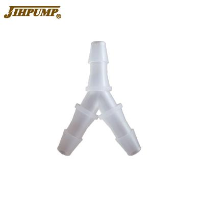 China Suitable for kinds of chemical resistance liquid peristaltic three-way pump fittings of Y shape, T shape for sale