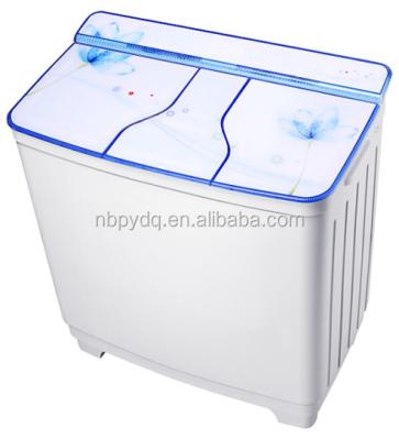 China Hotel Three Tub Washing Machine 9.8kg Glass Top Lid for sale