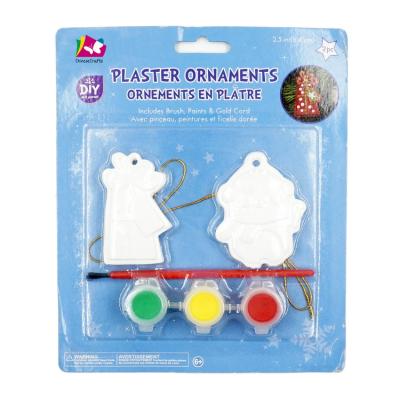 China Christmast DIY Ornament Art and Crafting Plaster Drawing Christmas to Paint Your Own Ornament Set for Kids for sale