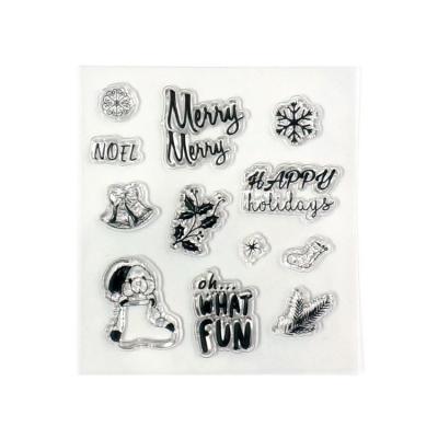 China Decoration DIY Silicone Scrapbooking Clear Rubber Stamps and Custom Cutting Dies for sale