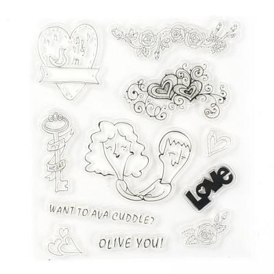 China Scrapbooking creative custom silicone decoration expressions clear stamp for card making for sale