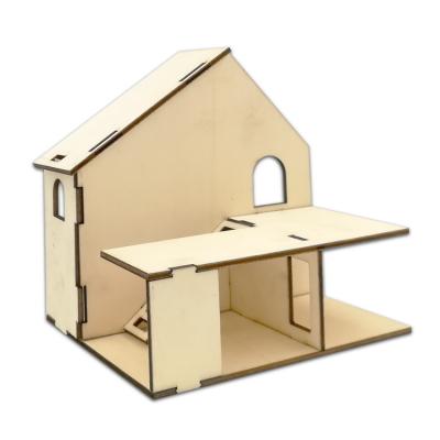 China China Assemble Engrave Wooden Craft Mini House, OEM and ODM Acceptable Design Mini House for sale