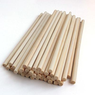 China Wholesale Europe Tapered Beech Round Solid Wood Finger Stick Rods With Bundles Making for sale