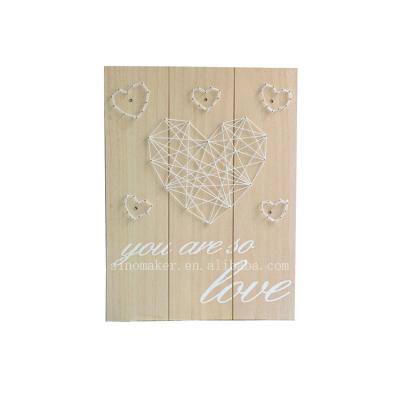 China Handmade Home Decor Wall Picture Frame 3D Crafts String Art Wooden Decoupage Templates for sale