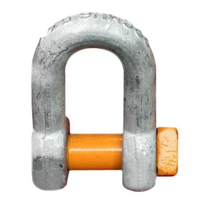 China Hot Heavy Industry Dipped Galvanized French Style Dee Shackle, With Yellow Square Key Pin for sale