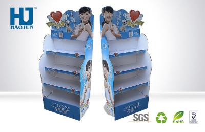 China Beautiful promotional corrugated cardboard display stand for cosmetic for sale