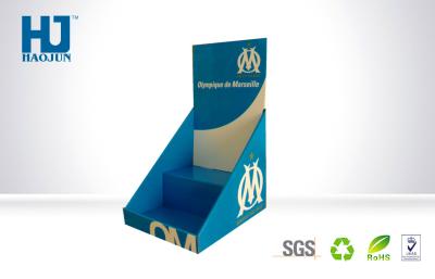 China Disposable Cardboard Display Box , Blue Paper Counter Display Boxes for sale