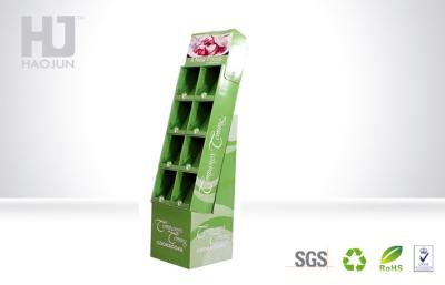 China Green Eco - friendly Corrugated Cardboard Magazine Display Stand For Cookbook for sale