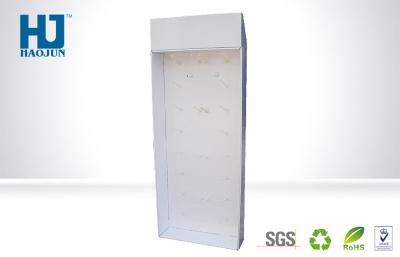 China Corrugated Cardboard Hook Display Stands Stable With Varnish Coating for sale