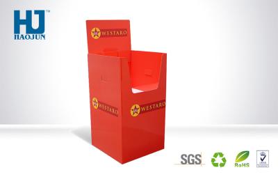 China POS Cardboard Dump Bin Display Glossy Lamination For Protective Clothing / Footwear for sale