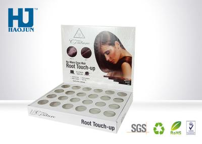 China Hair Root Touch - Up Cardboard Counter Display , Makeup Display Shelves SGS Approval for sale