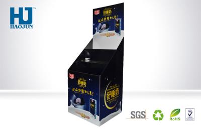 China Foldable Display Beverage Display Stand Corrugated Paper For Milk Dump Bins for sale