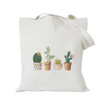 China Custom Eco - Friendly Eco - Friendly Canvas Cotton Tote Reusable Shopping Bags for sale