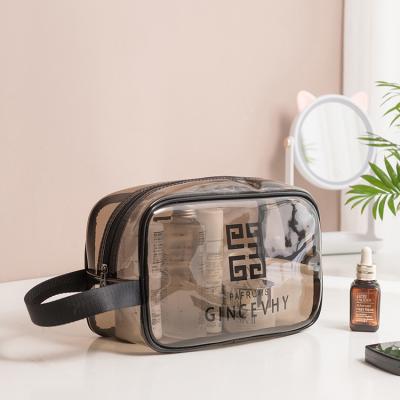 China Custom Waterproof Wash PVC Transparent Cosmetic Clear Bag for sale