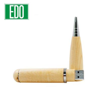 China 2022 Wooden Metal Pen Shape Usb Drive 8Gb 16Gb Stylus Pen USB Memory Stick for sale