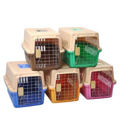 China Outdoor Aviation Flight Box Dogs Accessories Pet Carrier Crate Viable Cats Travel Cage for sale