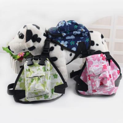 China Sustainable Small Dog Saddle Backpack Pet Self Carry Harness Bag for sale