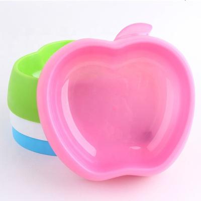 China Sustainable Price Cheap Dog Feeding Bowl Plastic Apple Shape Pet Bowl for sale