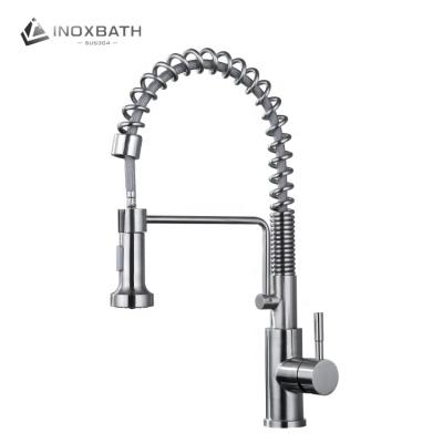 China Modern 304 Stainless Steel Jet Head For Sink Faucet Flexible Pull Out Kitchen Mixer Tap for sale