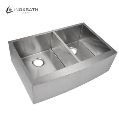 China Without Drain High Quality Flexible Metal Base Cabinet Double Faucet Kitchen Sink With Drainer for sale